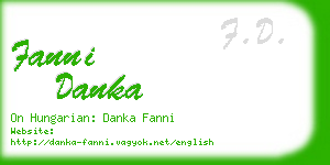 fanni danka business card